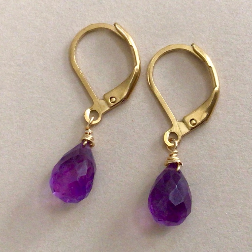 Handcrafted Sundance Charm Amethyst Earrings